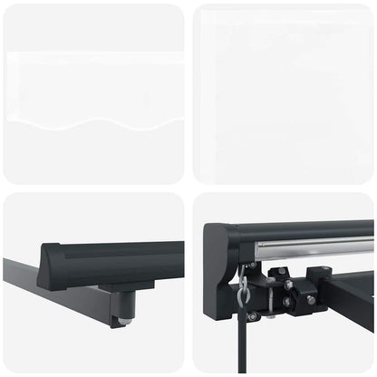 Toldo Retrátil Manual Branco 500x300 cm tecido