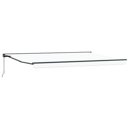 Toldo Retrátil Manual Branco 500x300 cm tecido