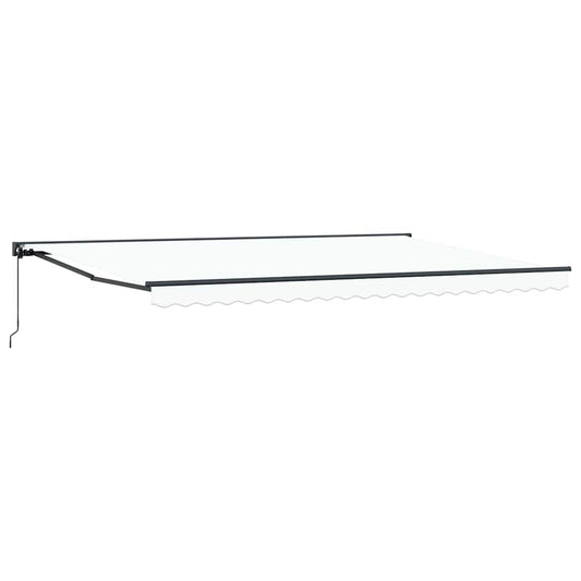 Toldo Retrátil Manual Branco 500x300 cm tecido