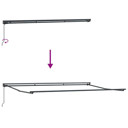 Toldo Retrátil Manual Branco 500x300 cm tecido
