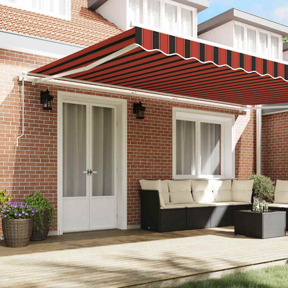 Toldo Retrátil 500 × 350 cm laranja e castanho