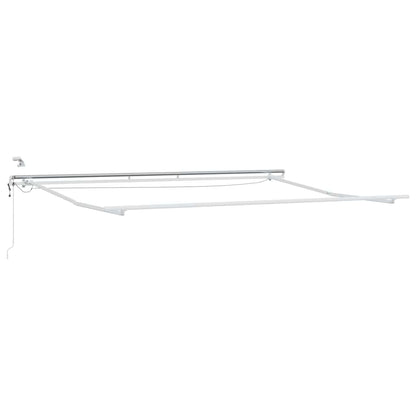 Toldo Retrátil Laranja e Marrom 500 × 350 cm Tecido e Metal