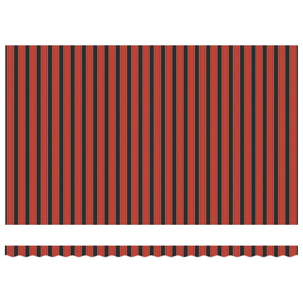 Toldo Retrátil Laranja e Marrom 500 × 350 cm Tecido e Metal