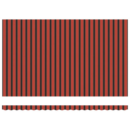 Toldo Retrátil Laranja e Marrom 500 × 350 cm Tecido e Metal