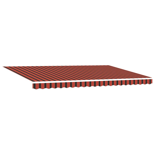Toldo Retrátil Manual laranja e castanho 500 × 350 cm tecido