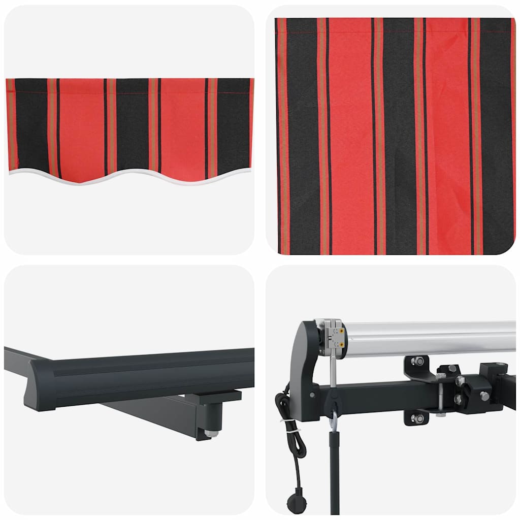 Toldo Retrátil laranja e castanho 500 ×350 cm tecido