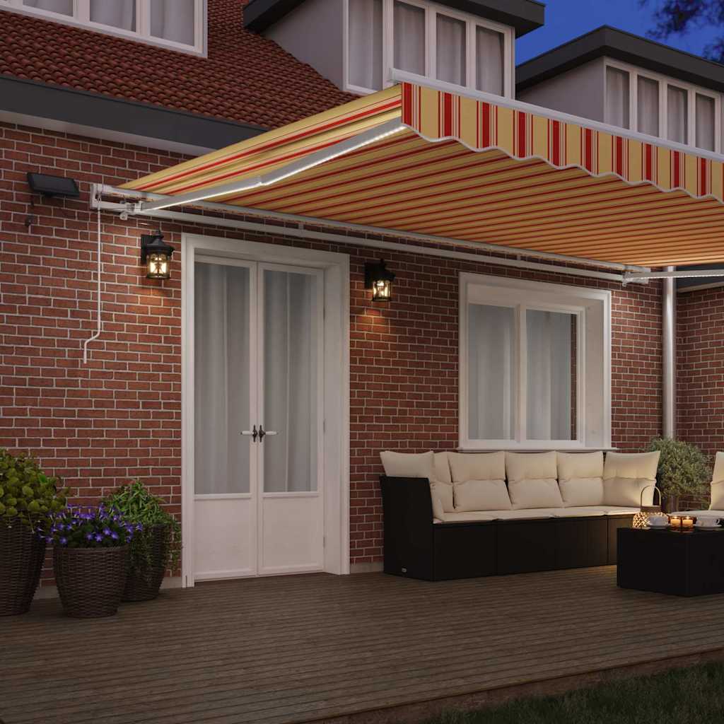 Toldo Retrátil com Manual amarelo e laranja 500 ×350 cm tecido