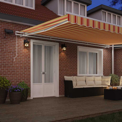 Toldo Retrátil com Manual amarelo e laranja 500 ×350 cm tecido
