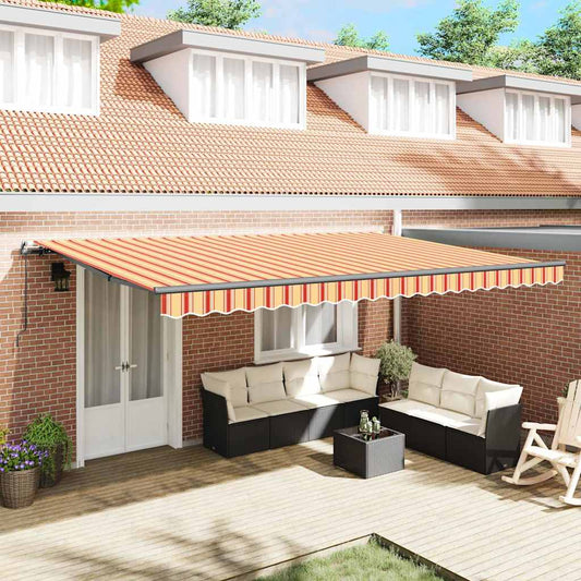 Toldo Manual amarelo e laranja 500 × 350 cm tecido