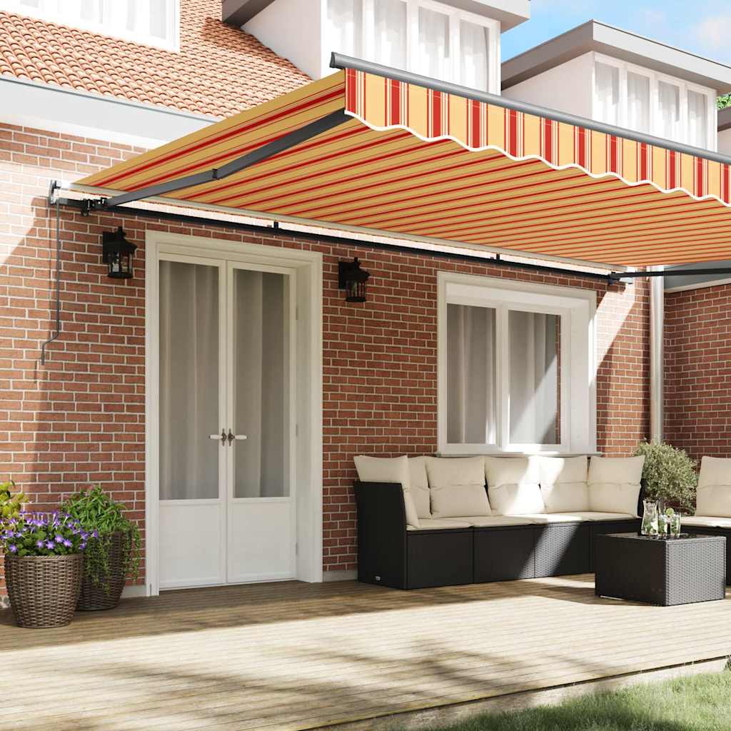 Toldo Manual amarelo e laranja 500 × 350 cm tecido