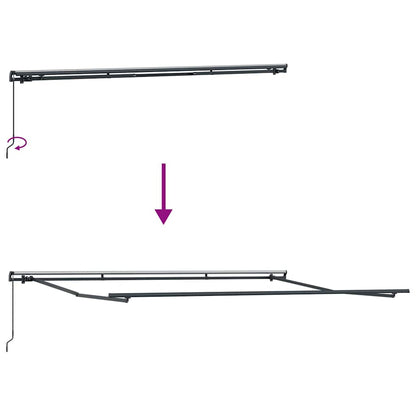 Toldo Manual amarelo e laranja 500 × 350 cm tecido