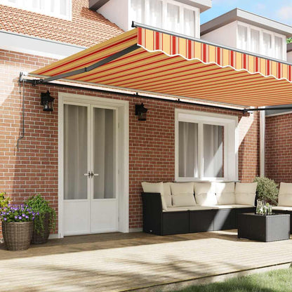 Toldo Retrátil amarelo e laranja 500 ×350 cm tecido