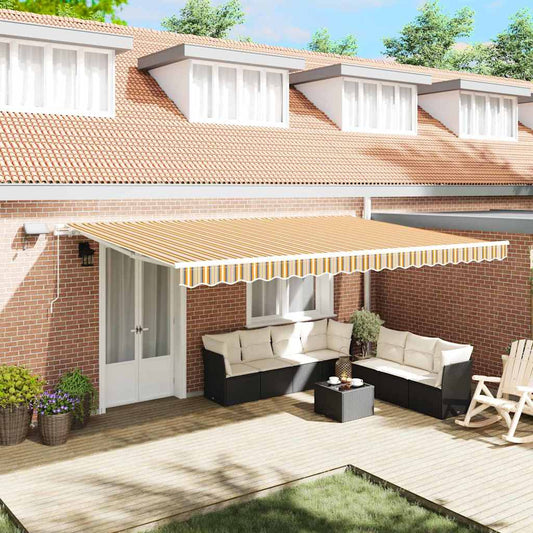 Toldo Retrátil com Manual Multicolor 500 ×350 cm tecido