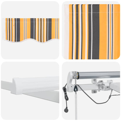 Toldo Retrátil Multicolor 500 × 350 cm Tecido e Metal