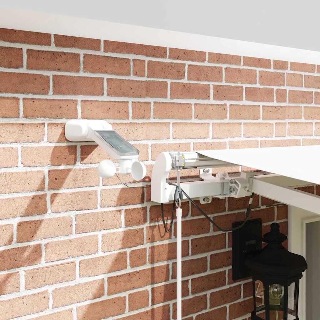 Toldo Retrátil Branco 500 × 350 cm Tecido e Metal