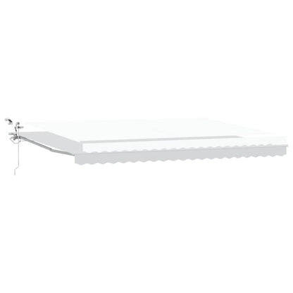 Toldo Retrátil Branco 500 × 350 cm Tecido e Metal