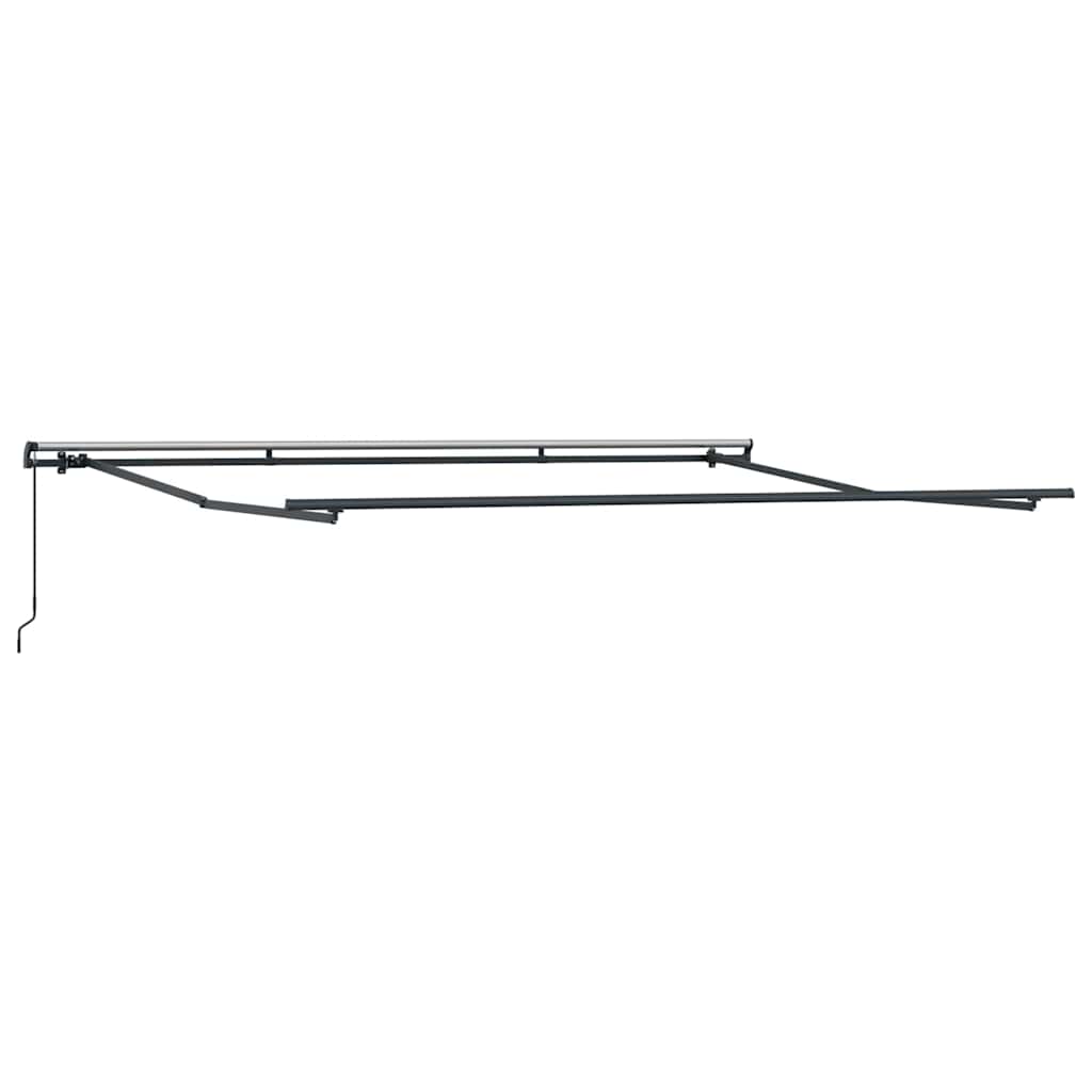 Toldo Retrátil Manual Branco 500 × 350 cm tecido