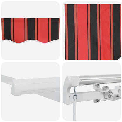 Toldo Retrátil Laranja e Marrom 600 × 300 cm Poliéster, Metal