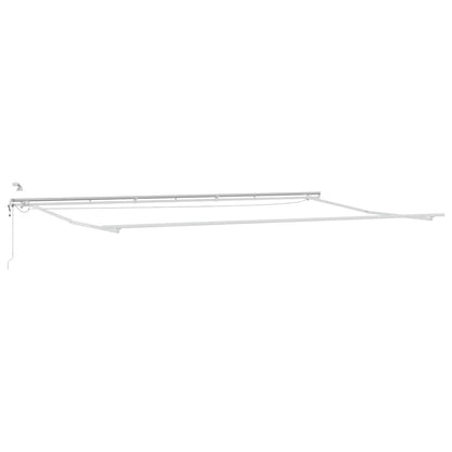 Toldo Retrátil Laranja e Marrom 600 × 300 cm Tecido e Metal