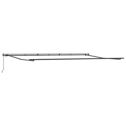 Toldo Retrátil Manual laranja e castanho 600 × 300 cm tecido