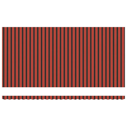Toldo Retrátil Manual laranja e castanho 600 × 300 cm tecido