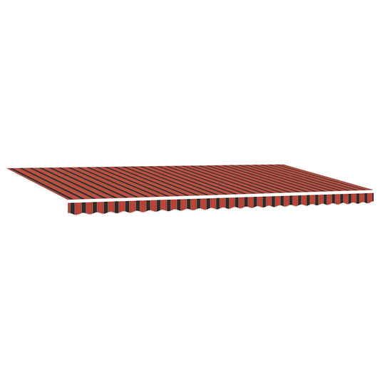 Toldo Retrátil Manual laranja e castanho 600 ×300 cm tecido