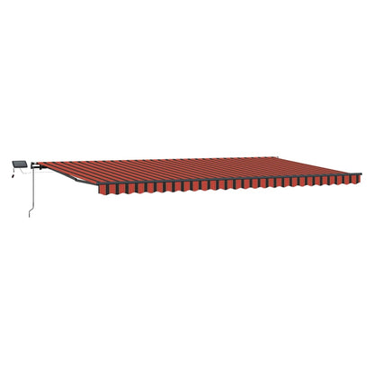 Toldo Retrátil Manual laranja e castanho 600 ×300 cm tecido