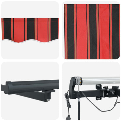 Toldo Retrátil com laranja e castanho 600 × 300 cm tecido