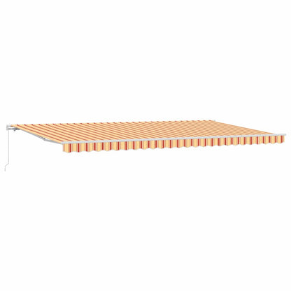 Toldo Retrátil Amarelo e Laranja 600 × 300 cm Poliéster, Metal
