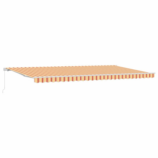 Toldo Retrátil Amarelo e Laranja 600 × 300 cm Poliéster, Metal