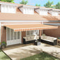 Toldo Retrátil 600 × 300 cm amarelo e laranja
