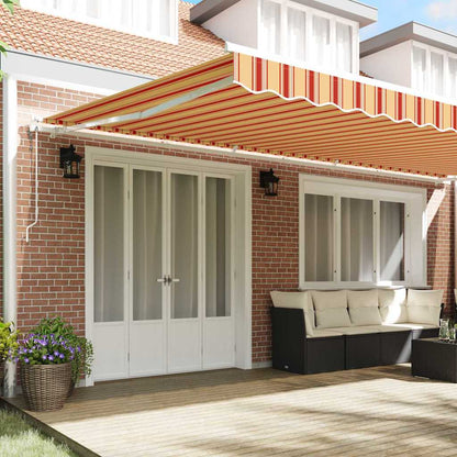 Toldo Retrátil 600 × 300 cm amarelo e laranja