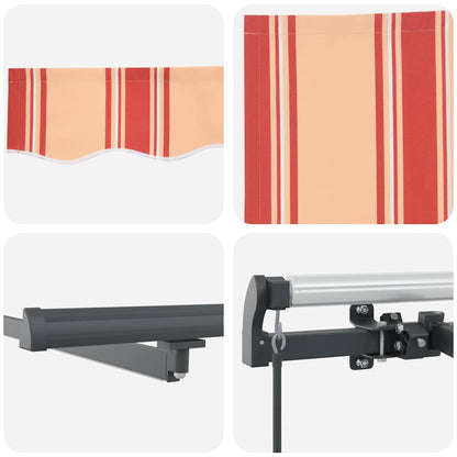 Toldo Retrátil Manual amarelo e laranja 600 ×300 cm tecido