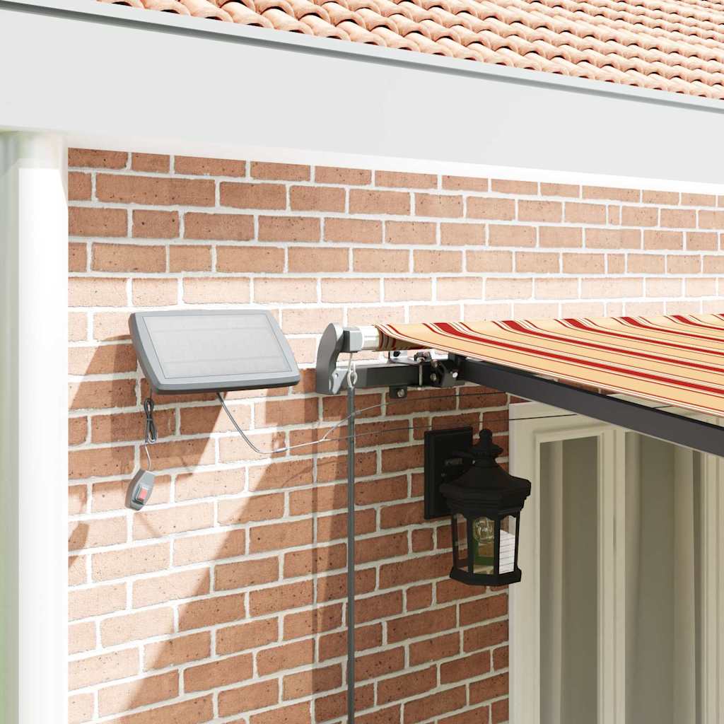 Toldo Retrátil Manual amarelo e laranja 600 ×300 cm tecido