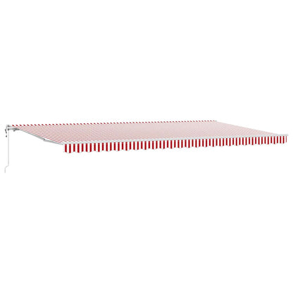 Toldo Retrátil 600 × 300 cm Vermelho e branco