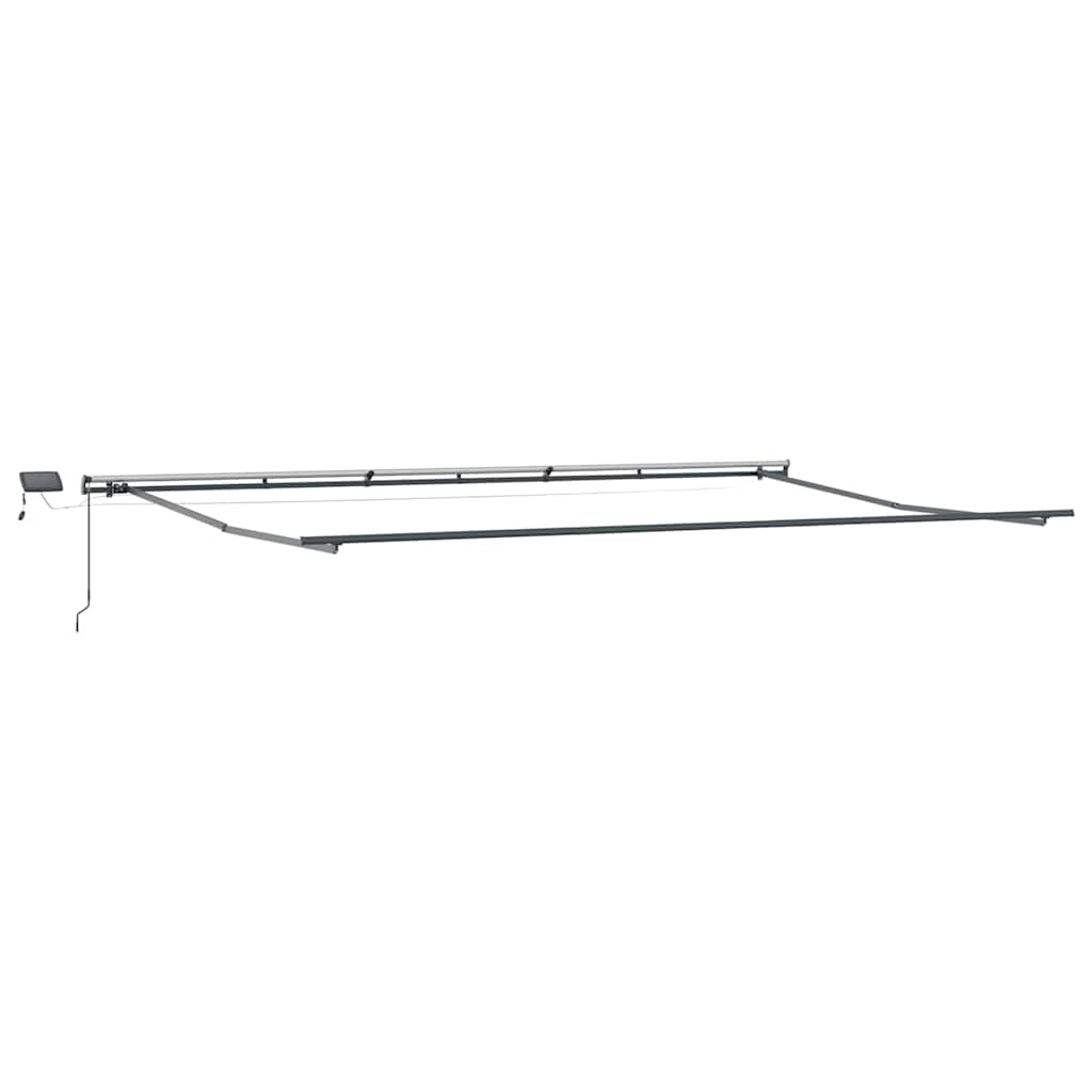 Toldo Retrátil Manual Vermelho e branco 600 ×300 cm tecido