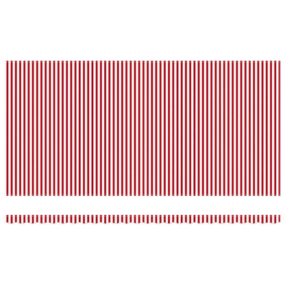 Toldo Retrátil Manual Vermelho e branco 600 ×300 cm tecido