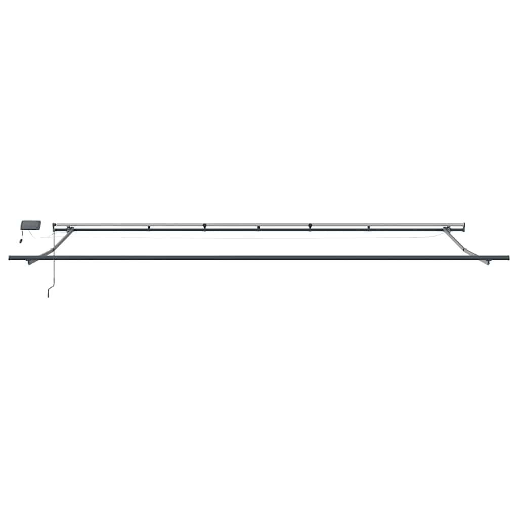 Toldo Retrátil Manual Vermelho e branco 600 ×300 cm tecido