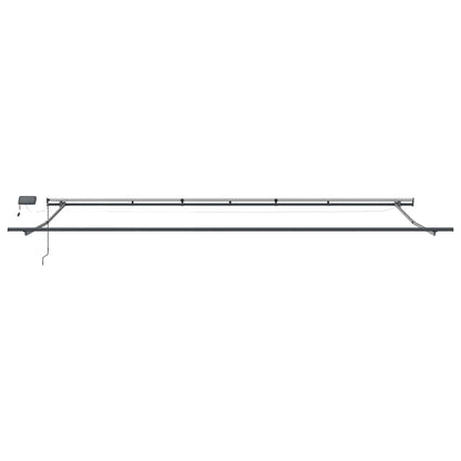 Toldo Retrátil Manual Vermelho e branco 600 ×300 cm tecido