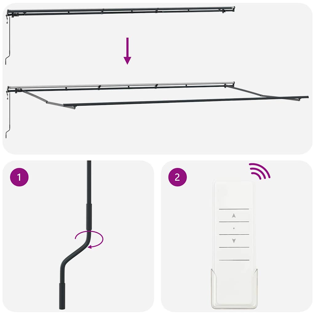 Toldo Retrátil Vermelho e branco 600 ×300 cm tecido
