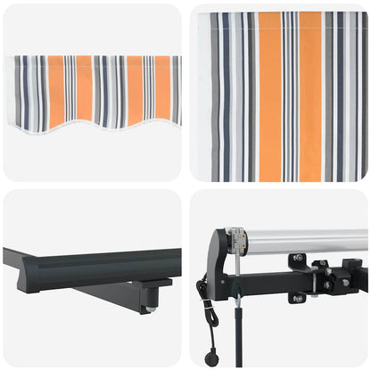 Toldo Retrátil Multicolor 600 ×300 cm tecido