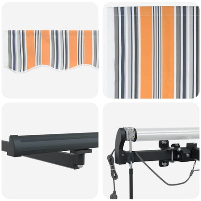 Toldo Retrátil com Multicolor 600 × 300 cm tecido