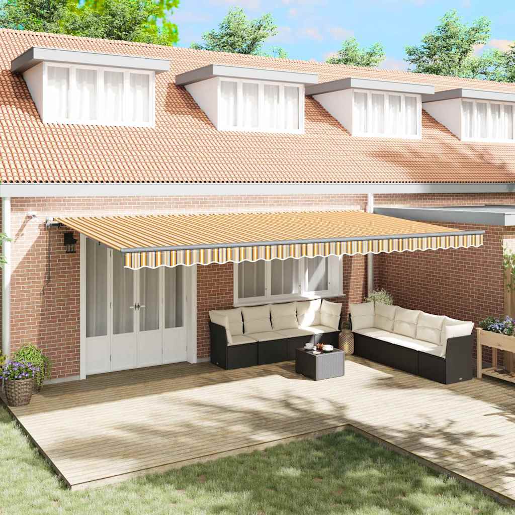 Toldo Retrátil com Multicolor 600 × 300 cm tecido