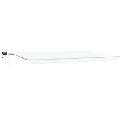 Toldo Retrátil com Manual Branco 600 ×300 cm tecido