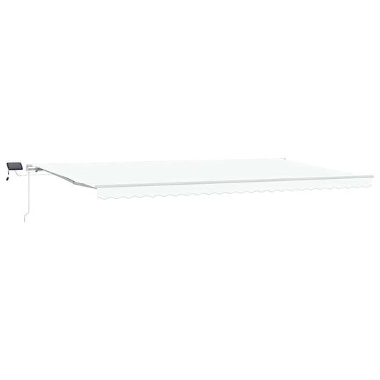 Toldo Retrátil com Manual Branco 600 ×300 cm tecido