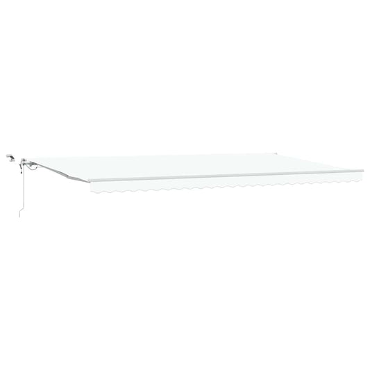 Toldo Retrátil Branco 600 × 300 cm Tecido e Metal