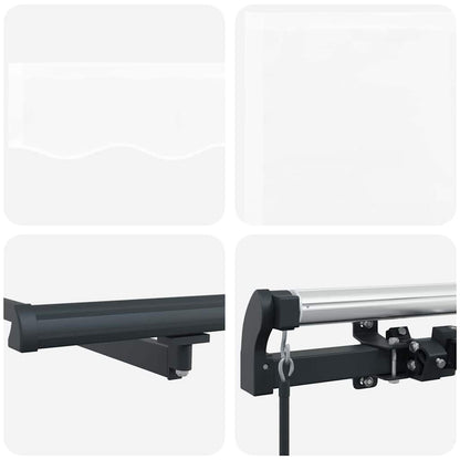 Toldo Branco Manual Branco 600 × 300 cm tecido