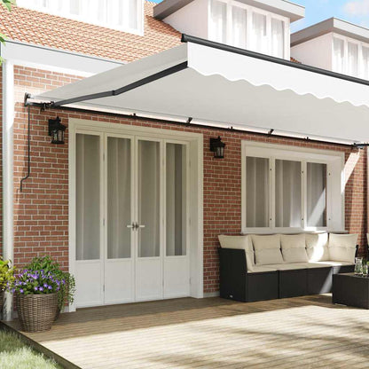 Toldo Branco Manual Branco 600 × 300 cm tecido