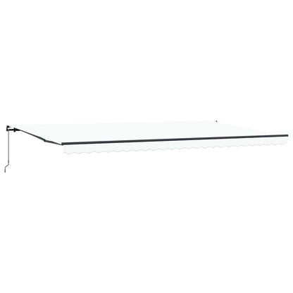 Toldo Branco Manual Branco 600 × 300 cm tecido