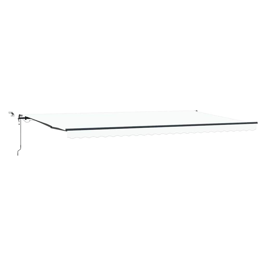 Toldo Retrátil com Branco 600 × 300 cm tecido